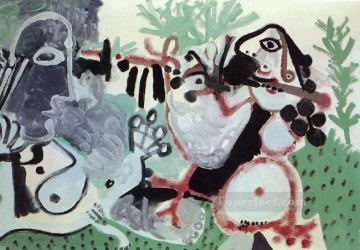 パブロ・ピカソ Painting - 風景の中の二人の女性 1967 年キュビズム パブロ・ピカソ